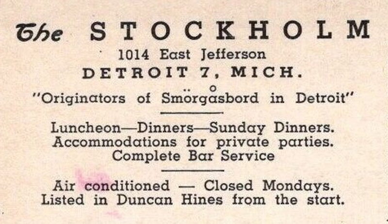 Stockholm Restaurant (Playboy Club, Skandia) - Old Postcard (newer photo)